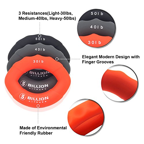 5BILLION Hand Strength Grip & Finger Stretcher - Strength Trainer for Golf Grip, Guitar Finger, Forearm Exercise, Cycling, Climbing, Prevention and Rehab