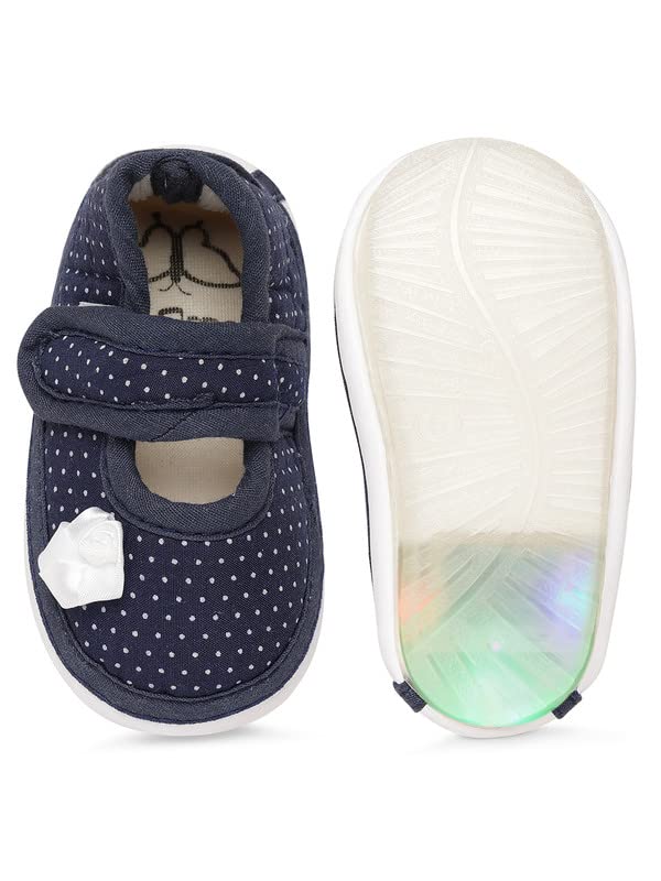 CHIU Kids LED Light Shoes with Chu Chu Music Sound & Polka Dot Print for Baby Girls and Boys (for 12-15 Months, 15-18 Months, 18-21 Months, 21-24 Months) 7 51ij8Z50ynL