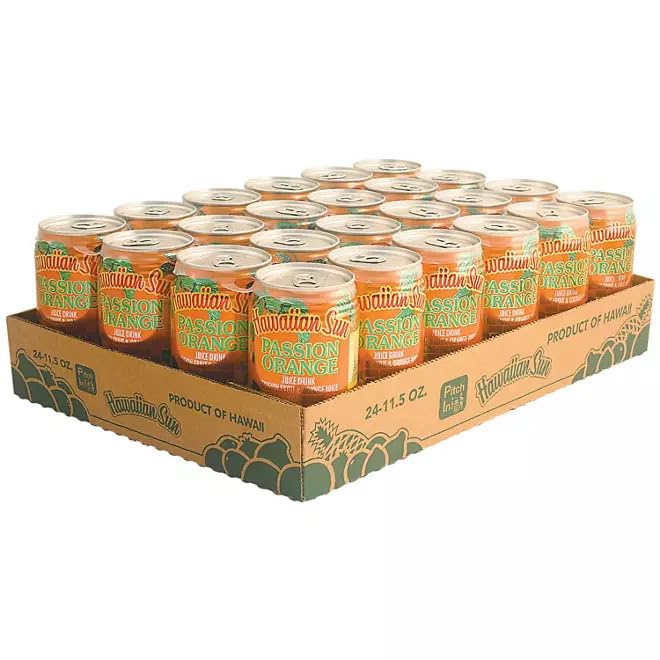Miniatura 4 de Hawaii Sun - Jugo de frutas tropicales, 11.5 onzas (paquete de 24 latas) (naranja pasión)