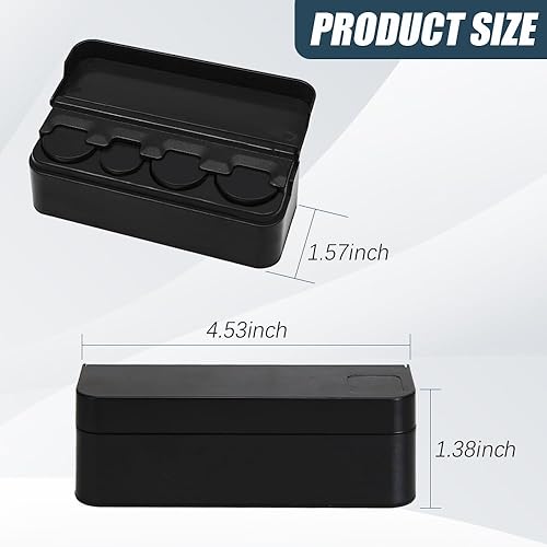 Miniatura 2 de WINUERK Soporte para monedas para automóvil, mini caja de almacenamiento portátil, dispensador de dinero de monedas de almacenamiento universal