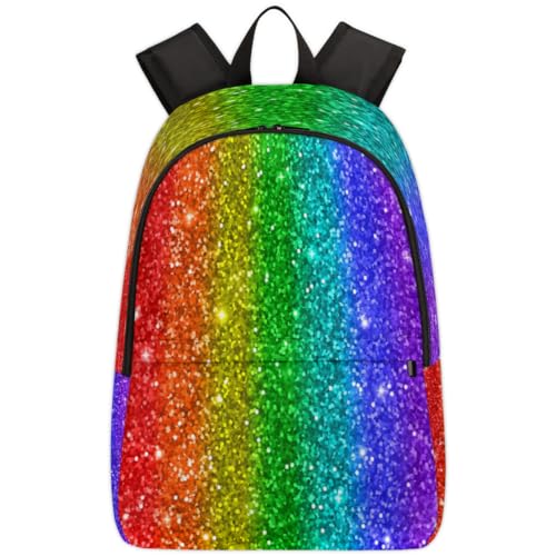 Sac à dos arc-en-ciel multi-usage de 17,4 L pour lycée et escapades