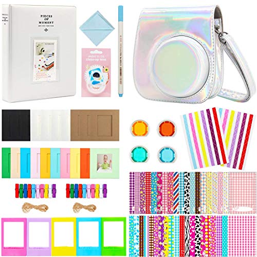 BigTrend 14 in 1 Instax Mini 11 Accessories fit to Fujifilm Instax Instant Film Camera(Laser Silver)