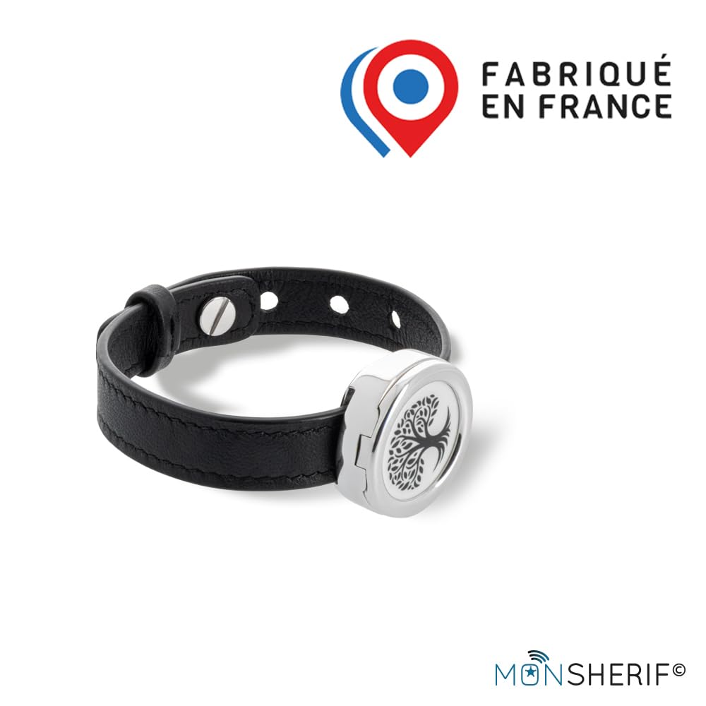 Bouton d'alerte MONSHERIF + Bracelet : L’Alliance Parfaite Entre élégance et sécurité, Un Bijou connecté Discret offrant Une Protection Efficace et immédiate au Quotidien