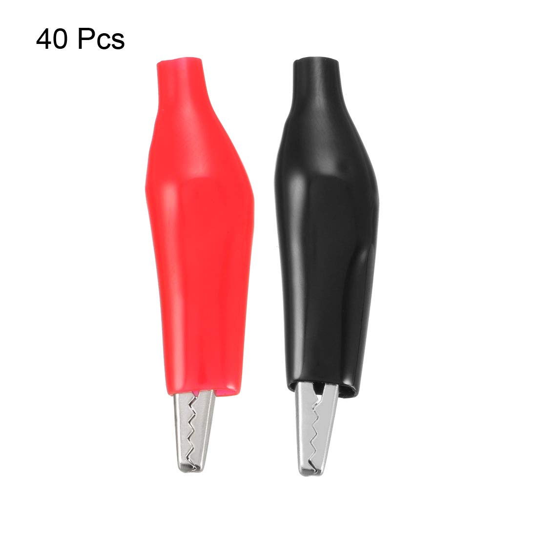 uxcell Alligator Clips Clamps, Crocodile Alligator Jumper Electric Test Clips Helper with Protective Insulation Cover, 40pcs