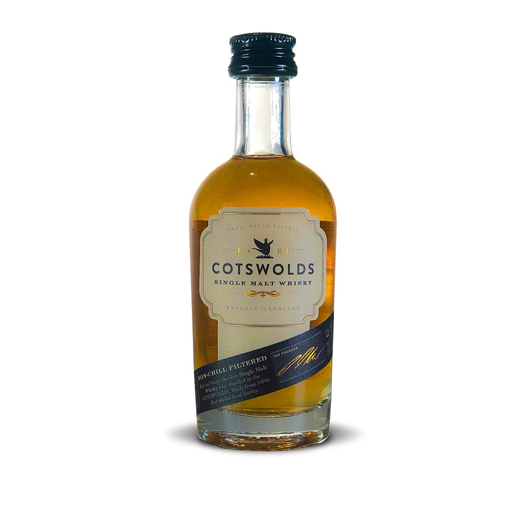 The Cotswolds Distillery Single Malt Whisky SRP box - Multi Award Winning Whisky Made with Locally Grown Floor-Malted Barley - 46% ABV - 5cl Bottles - 12 Pack