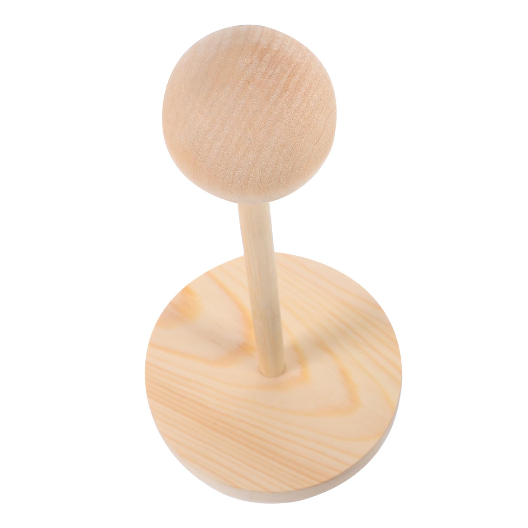 minkissy Portable Wooden Dolls Wig Stand Compact Display Holder for Styling and Adornment Multi Purpose Wig Storage Rack for Travel Safe and Lightweight Design