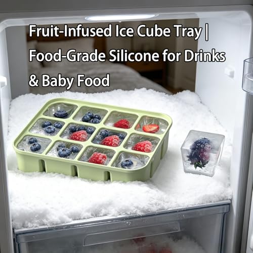 Bandeja de hielo de silicona con 12 cavidades y tapa miniatura 5
