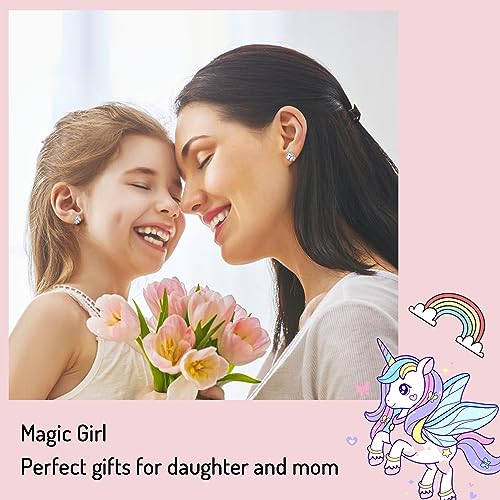 KINGSIN Unicorn Earrings for Girls Hypoallergenic Earring for Girl Unicorns Jewelry Gifts for Daughter Granddaughter Sister Valentines Christmas Birthday Back to school4