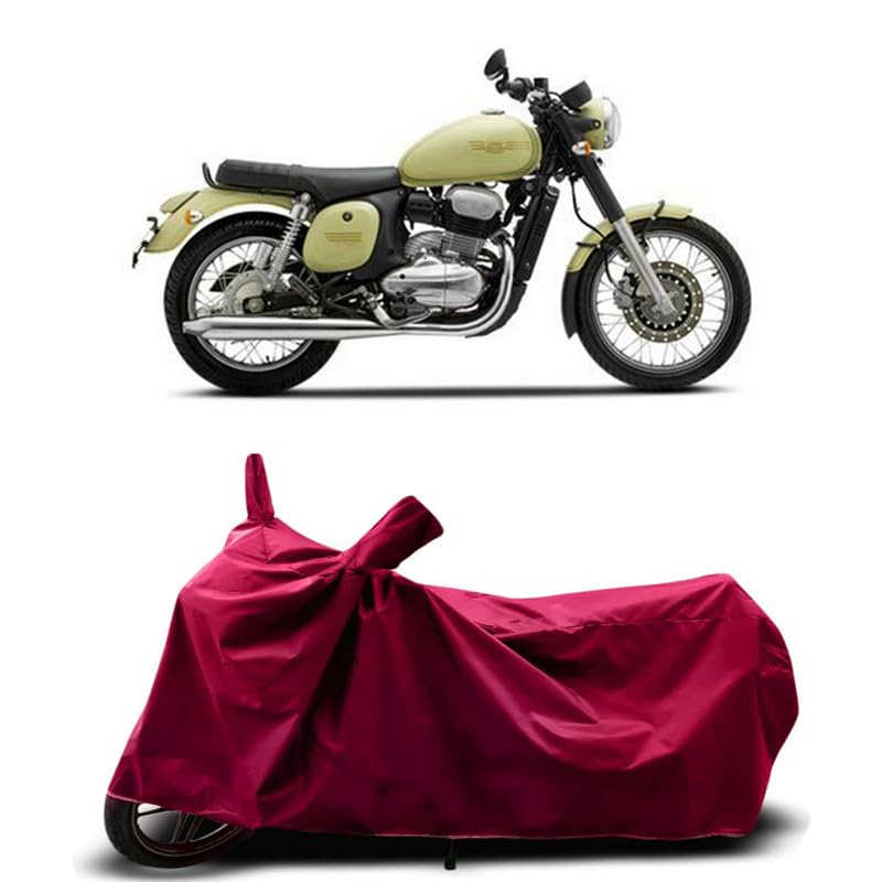 Image of DUFFEL-Two Wheeler Bike Body Cover Compatible for Jawa 42 Bs6 Heat Protectio /UV-Rays /Birds Dropping /DustProof /Waterproof Indoor Outdoor and Parking Full Body Protection All Variants [MAHROON]