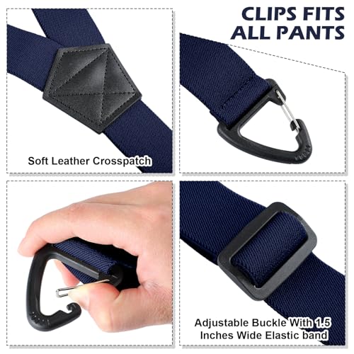 Image of Janmercy 2 Pcs Hidden Suspenders for Men, 1.5 inch
