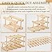 Juexica 2 Pcs 12 Bottles Wooden Wine Rack Stackable Modular Storage Racks DIY Assembly Wine Bottle Holder for Inside Cabinet Countertop Cellar Racks(1 Pack)