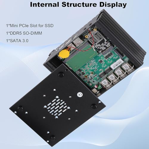 Image of Mini PC Router Firewall Intel N100 up to 3.4GHz, K100L4 8G DDR5 RAM 64G SSD Micro Firewall Appliance Computer Router with 4x2.5GbE I226-V LAN, Support AES-NI