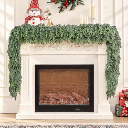 Amazon – 2PCS 6FT Christmas Cedar Garland with 160 Pine Branches, Realistic Faux Garland - image 5