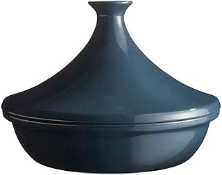 JSMY Casserole sans Plomb avec Couvercle Casseroles en céramique pour la Cuisson et Le ragoût Casserole Réglages de température de la mijoteuse Compatible avec Toutes Les plaques Bleu