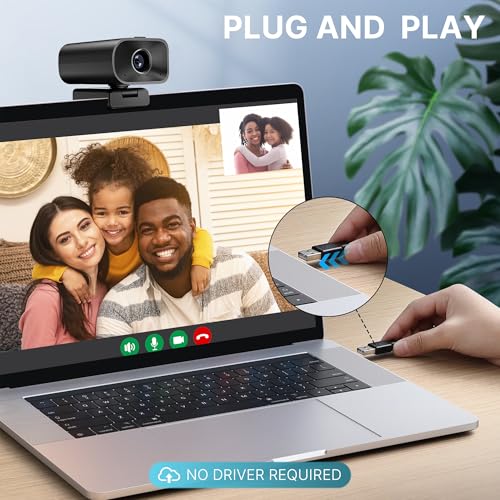 Ynoonvon Webcam with 5W Speaker and Microphones for PC,Computer USB Camera 5X Digital Zoom ePTZ 1080P Webcam with Privacy Cover &Remote for Conference, Laptop, Desktop,Mac, Streaming, Gaming - Image 5