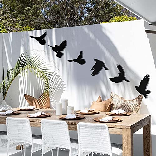 Lzaoa Black Birds Metal Wall Decor, 6Pcs Black Birds Metal Wall Art Decorative For Living Room, Bathroom, Kitchen, Indoor/Ourdoor Metal Wall Art Decor(Black-Set Of 6 Birds) #TOP2