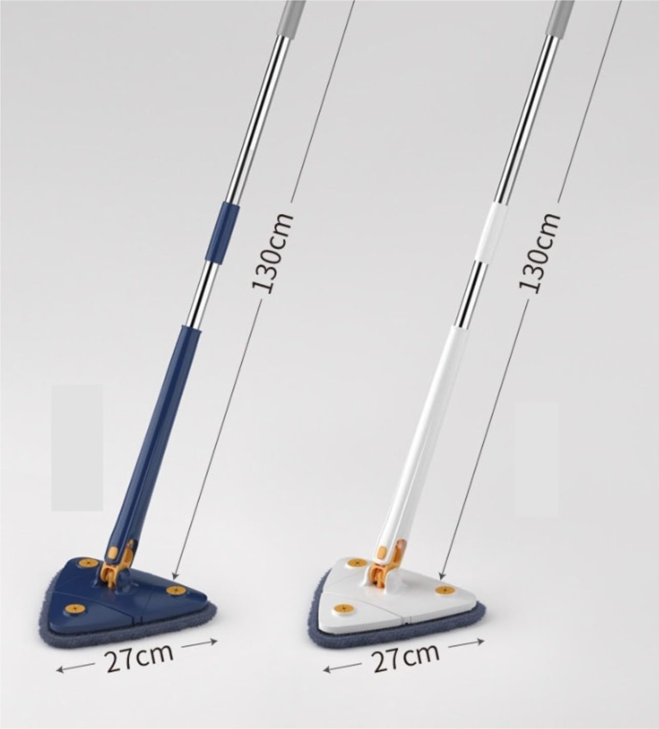 Mop Podłogowy Mop Trójkątny Może Rozciągać Się O 360 Stopni, Obrotowy Mop Obrotowy, Superchłonna Ściereczka Czyszcząca Mop do Czyszczenia(White)