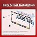 2Pcs Colorful Floral Flowers License Plate Frame Personalise Cute License Plate Frames Car License Plate Accessories Screws Decor for Standard Us Canada License Plate Holder 12