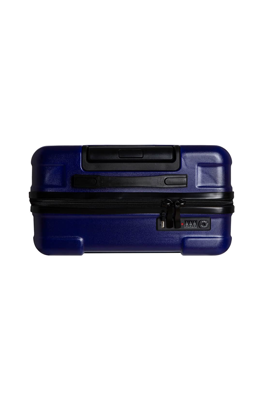 Bagaż kabinowy 55 x 38 x 20 cm walizka 50 cm w Ryanair Easyjet lekka twarda obudowa na 4 koła dzieci mały rozmiar ładowarka powerbank przygotowana niebieska od TOKYOTO Luggage (wózek i ładowarka)