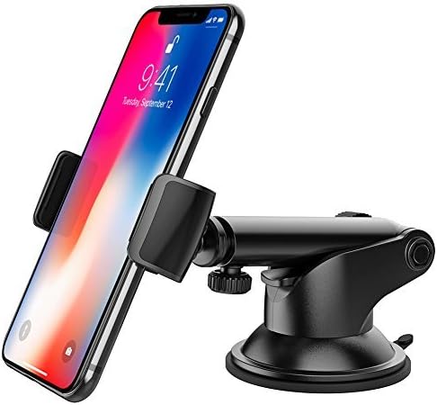 Cuxwill Dashboard and Windshield Car Mount Holder with Extendable Arm for iPhone 11 Pro Max 11 Pro X XS XR 8/ 7 6s/ 6 5 SmartPhone and GPS