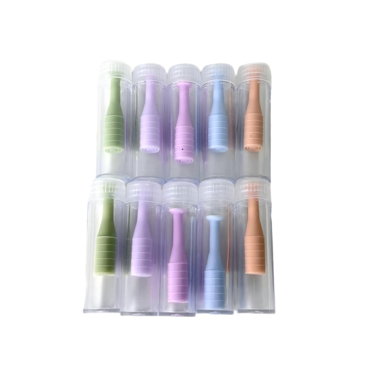 10-Pack Contact Lens Remover Tool Plunger-Style Soft Hard Lens Applicator Gentle Rubber Tip Remover for Easy Sanitary Daily
