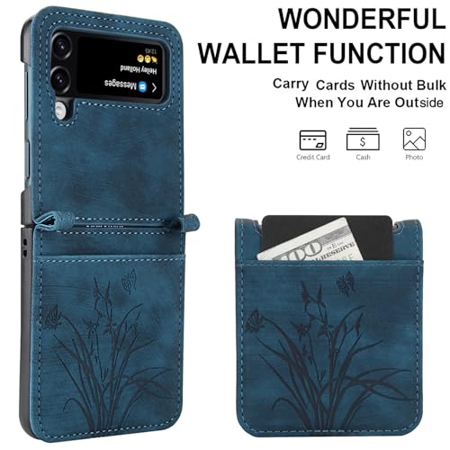 Funda Samsung Z Flip 3 5G Asuwish protectora que soluciona espacio tarjetas 2
