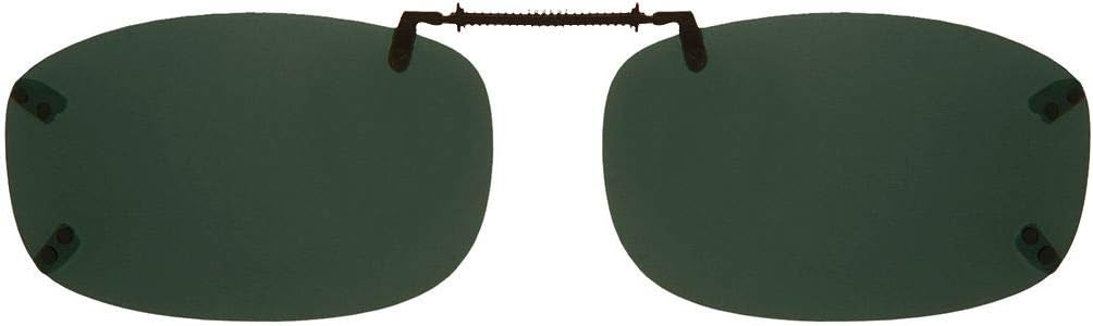 Solar Shield 56 Rec 5 Gray Polarized lens Ultra Light frame Clip On Sunglasses