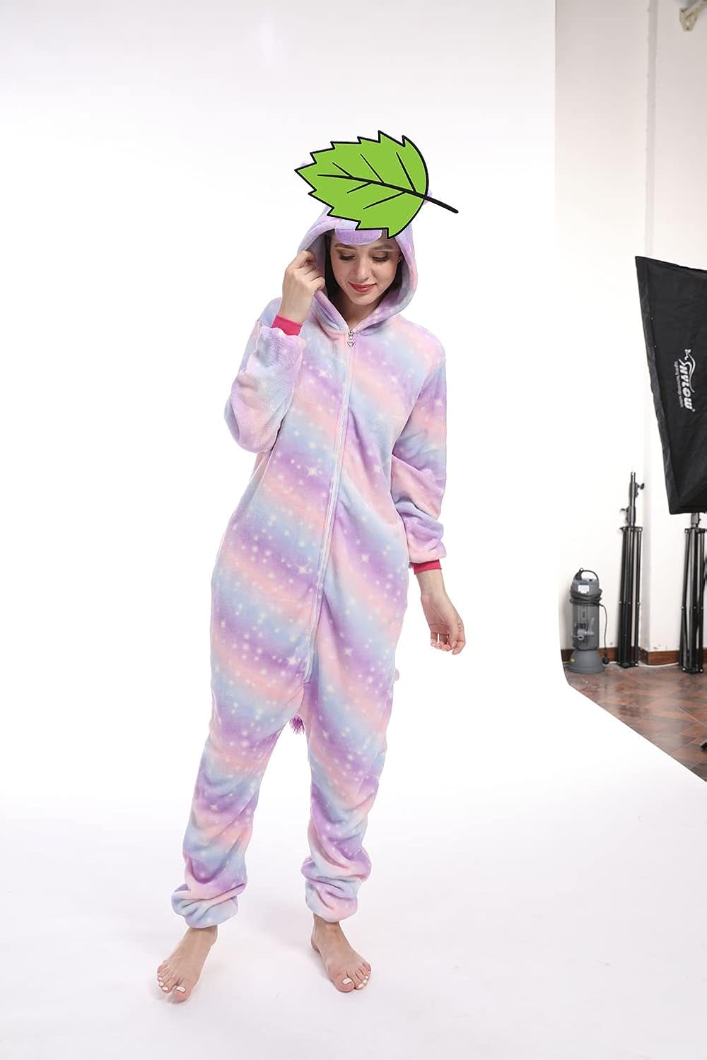 Unicorn Onesie Unisex Adult Pajamas One-Piece Cosplay Costume Animal Partywear - Image 6
