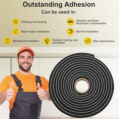 Image of Butyl Sealant Tape for Automotive Headlight and Taillight Sealing | Peel & Stick | Professionally Endorsed by 2,000+ Auto Shops, 3 /8'' x 15ft Butyl Rubber Tape 1 Roll