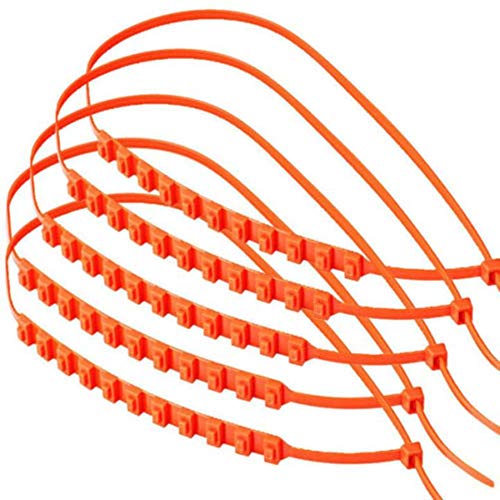 Universal 10PCS Orange Practical Snow Tire Chain Car Truck Wheel Tire Antiskid Chains Slip Chains