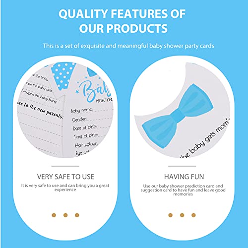 Milisten 20Pcs Advice Cards Baby Shower, Prediction Advice Cards, Baby Prediction Cards - Image 3
