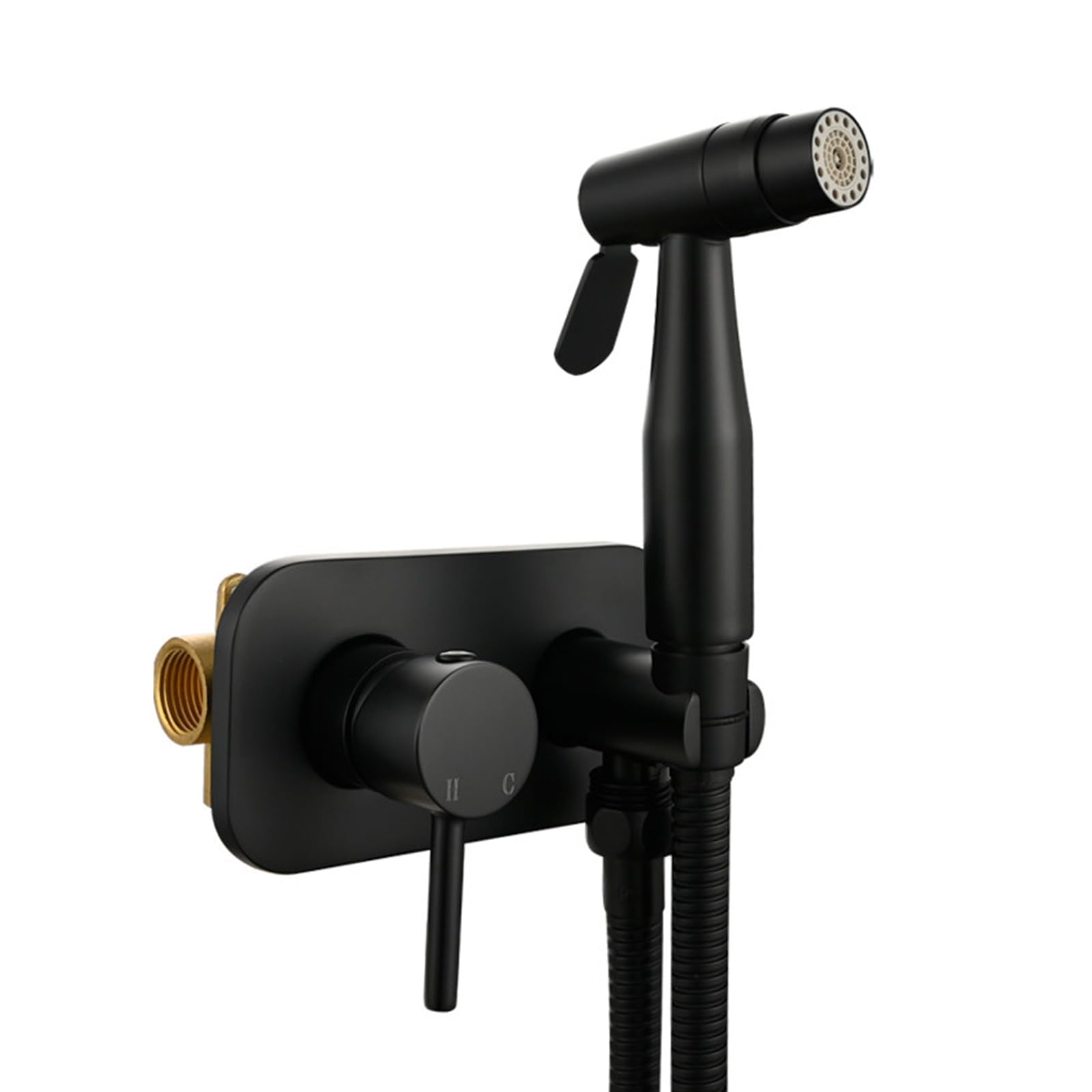Yjyjy Black Bidet Sprayer For Toilet Handheld Bidet Sprayer For Toilet Concealed Installation Brass