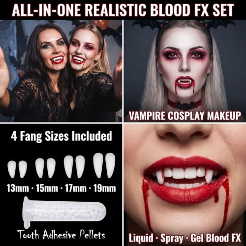10PCS Halloween Fake Blood Kit Scary Cosplay SFX Makeup Accessories - image 5