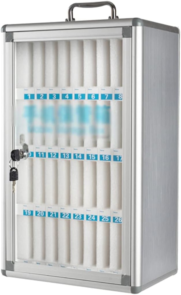 Mobile Phone Safe Deposit Box Storage Cabinet, Wall-Mounted with A Locked Can Be Carried by Hand,Student Storage Box,
