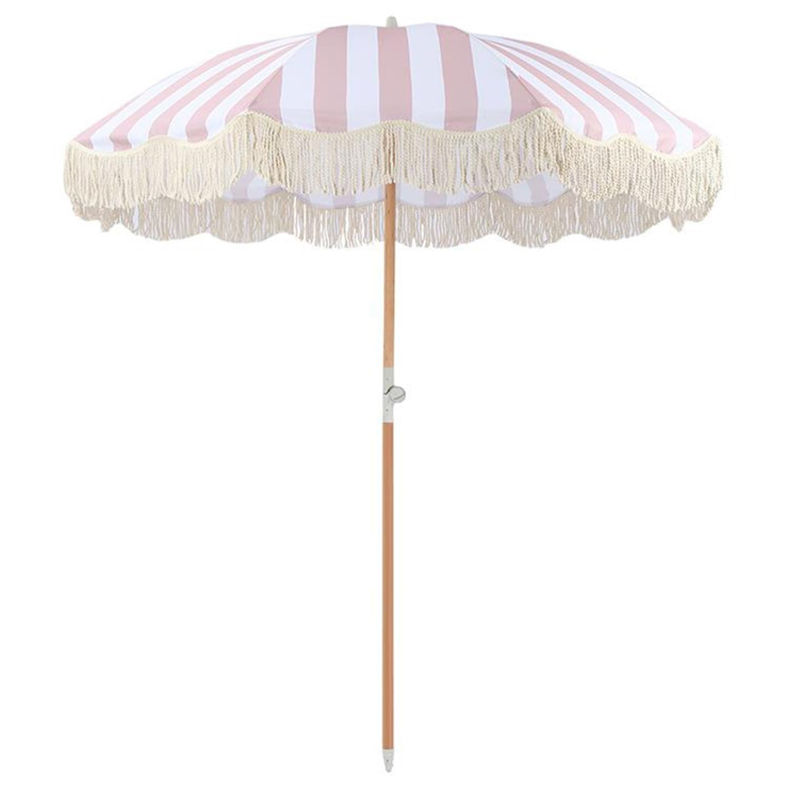 Romantico Ombrellone Con Frange - Ombrellone Da Giardino Vintage 180cm - Ombrellone Da Spiaggia, Baldacchino Rotondo Inclinabile Per Ombrellone