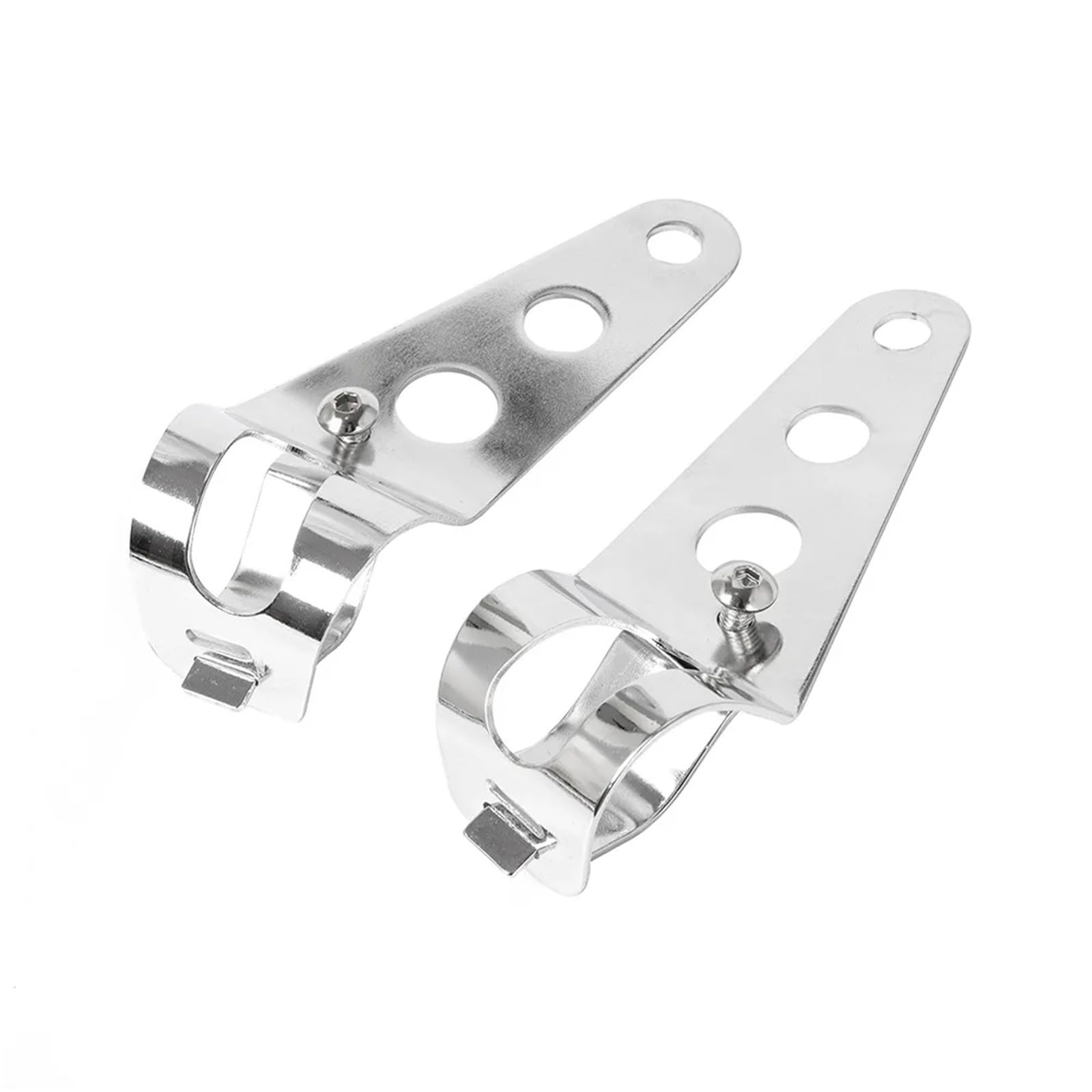 Poausjwy Silvery 28Mm-34Mm Rack Roll Cage Motorcycle Headlight Bracket Modification Holder Trestle Front Shock Absorber Material Is Iron Part(Silvery 28Mm-34Mm)