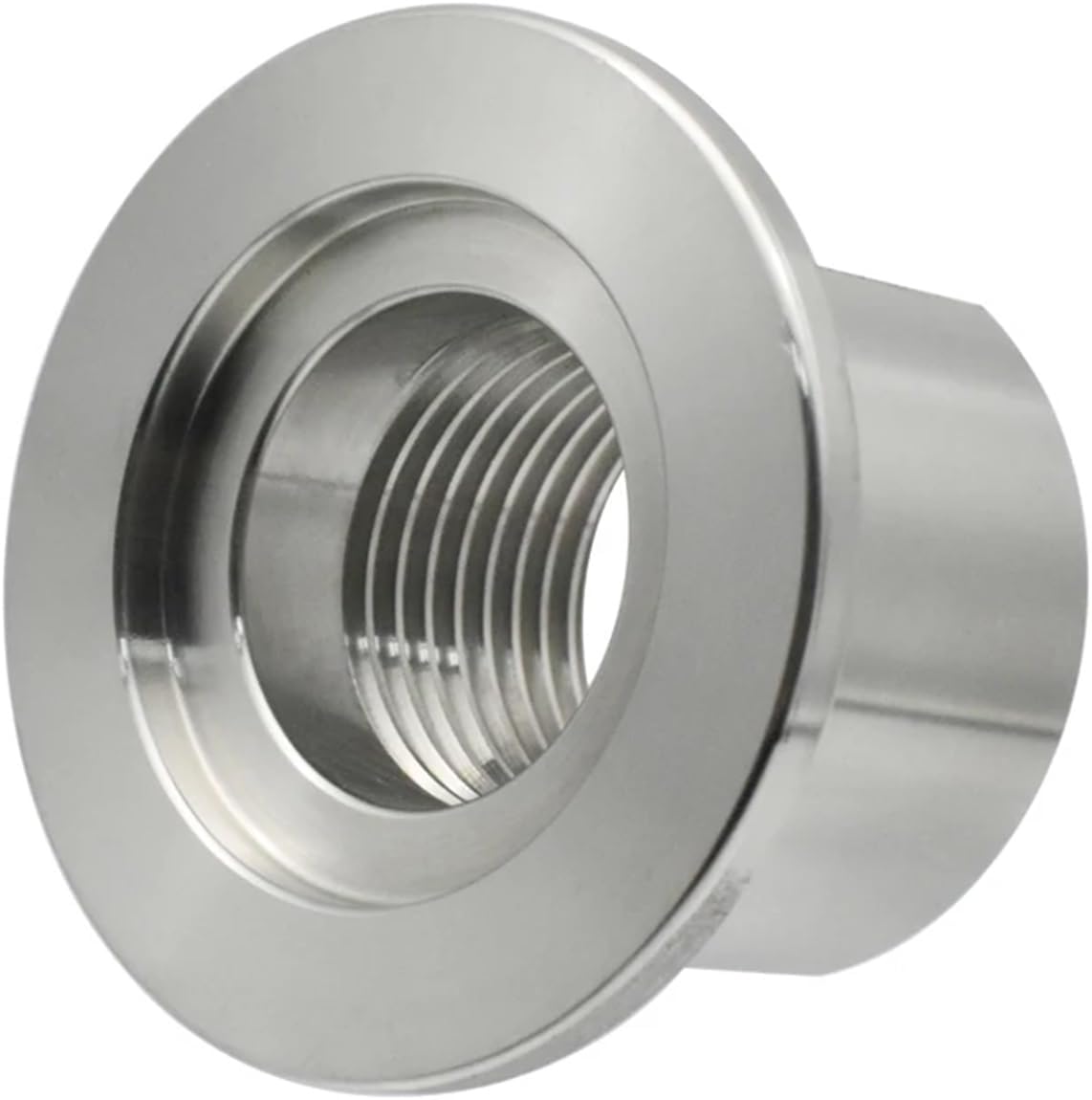 1pc KF50 1/2" Stainless Steel PT Internal Thread Vacuum Flange Joint Milled Edge Inner Thread Joint