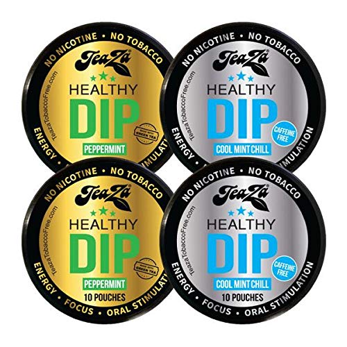 Teaza Herbal Energy Pouch Minty Fresh Bundle - 4 Pucks 2 Peppermint 2