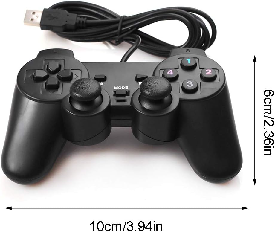 Joypad com fio USB 2.0 controle de jogo gamepad joystick para PC e laptop