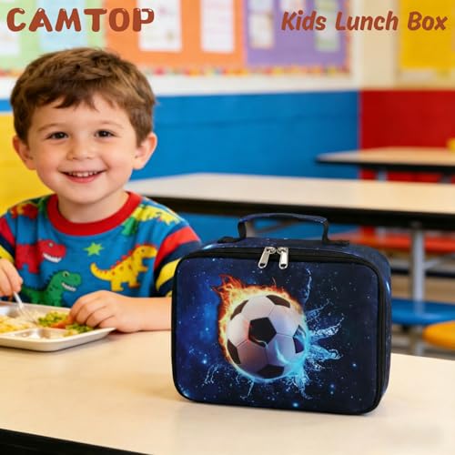 Image of CAMTOP Lunch Box Kids Boys Insulated Lunch Cooler Bag Reusable Lunch Tote Kit for School Travel