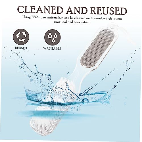 Beavorty Removedor De Esmalte De Gel De Pedra-Pomes 3 Peças Ferramentas De Manicure Lixa De Calcanha
