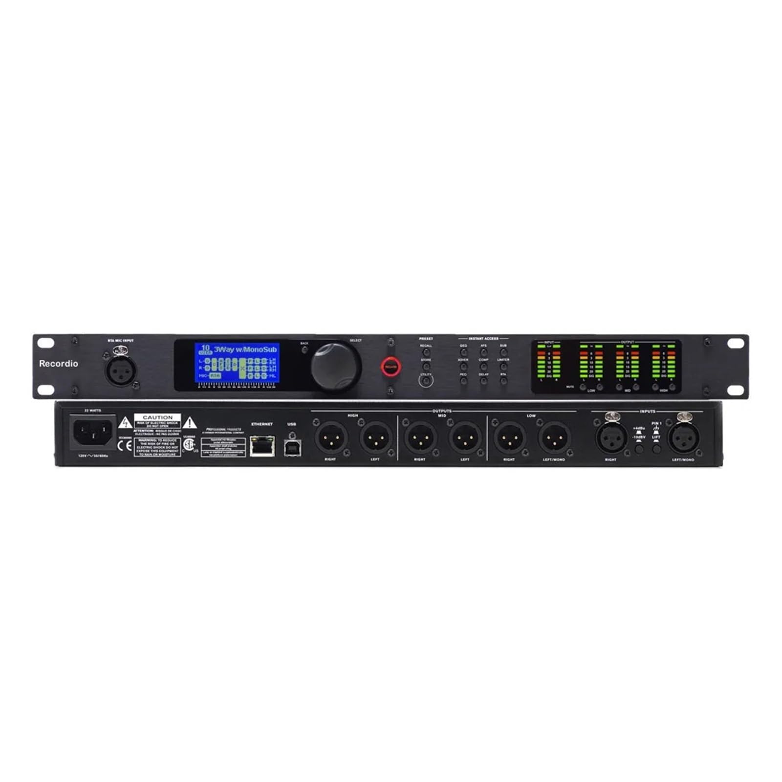 Processore Audio Digitale GAX-PA2PLUS Processore Di Effetti Crossover Avanzato Da Palco Professionale 2 Ingressi 6 Uscite