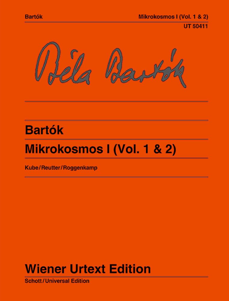 Mikrokosmos: Nach den Quellen hrsg. von Michael Kube und Jochen Reutter. Fingersätze: Béla Bartók. Hinweise zu Studium und Interpretation von Peter ... 1 & 2). Klavier. (Wiener Urtext Edition)