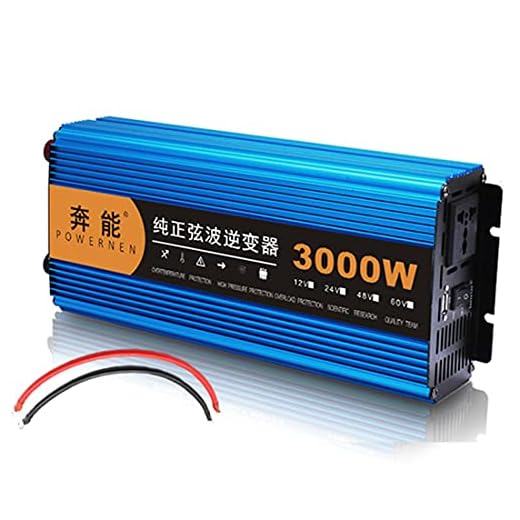 Inverter 3000W 4500W 6000W 8000W 12000W Pure Sinus Wave Power Inverter 12V 24V DC till Ac 220V Med LCd Display, USB -port, För Rv, Hem, Bilanvändning,3000W-24V