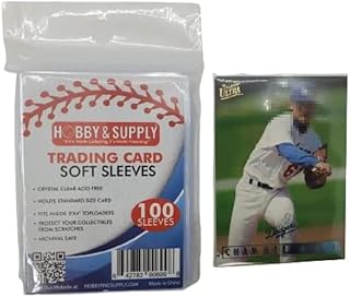Hobby & Supply 1000 Soft Sleeve / Penny Sleeve Trading Card for Sports Cards ,Baseball, Football, Basketball 10 Pack of 100 Cards Sleeves