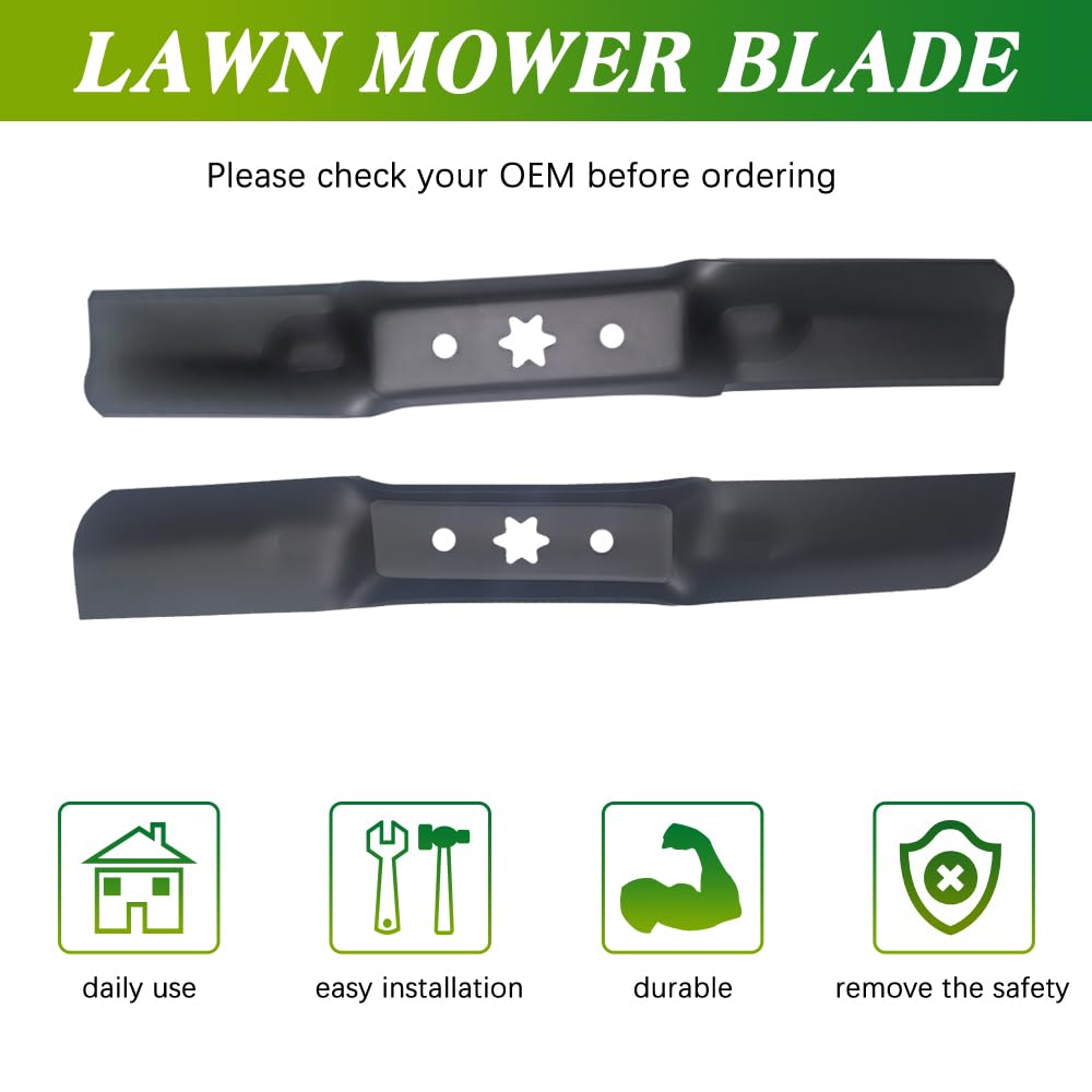 3 cuchillas 2 en 1 742-05052A 942-05052A compatibles con tractores de césped Cub Cadet Troy Bilt MTD de 50 pulgadas y cortacésped RZT S50 XT1 GT50 LT50 XT2