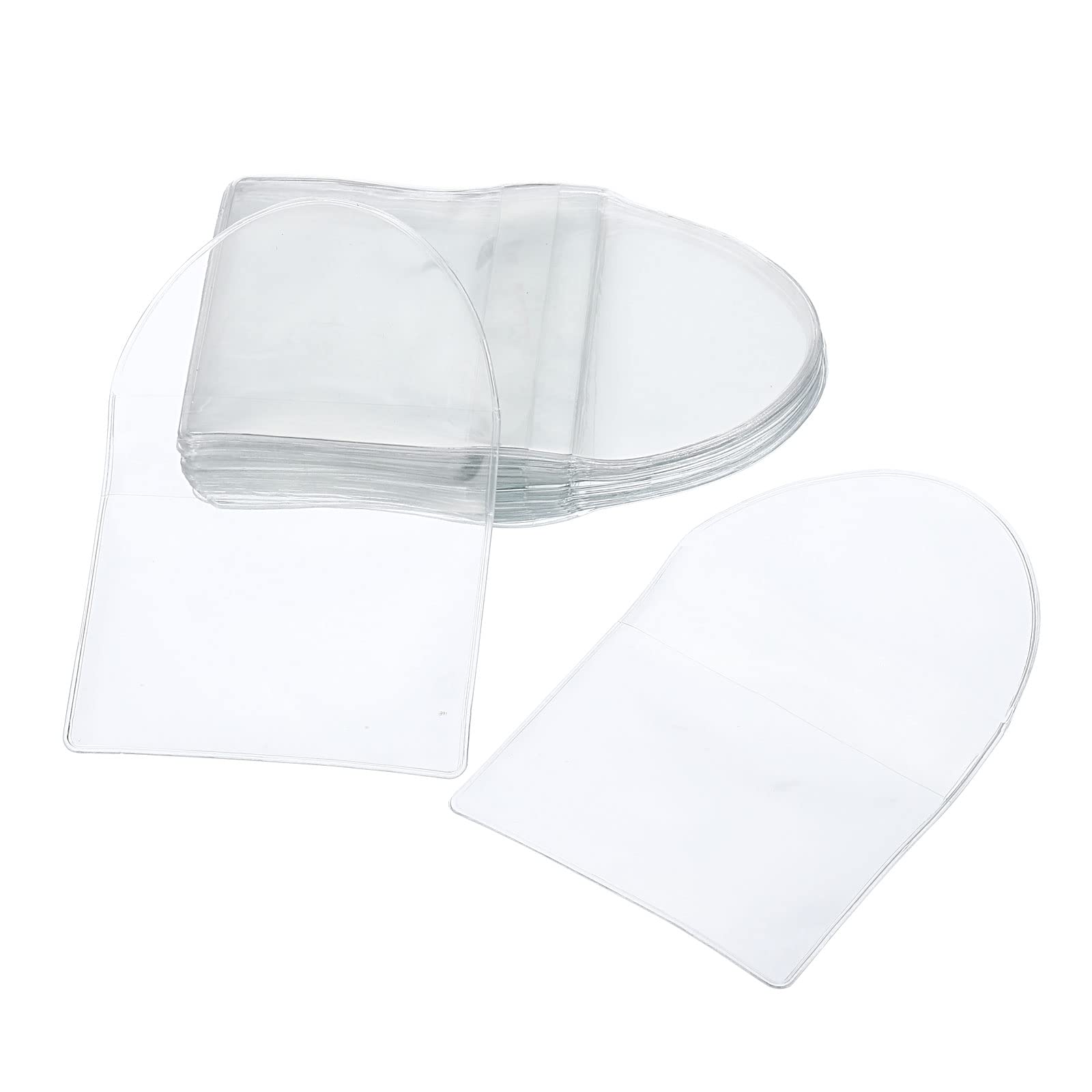 PATIKIL 3.2" x 3.2" Coin Sleeves Holders, 100 Pack Pocket Coin Flip Single Coin Protector Pouch for Coins Jewelry Small Items, Clear