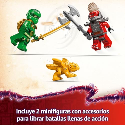Miniatura 5 de LEGO Ninjago Dragón Verde del Bosque de Lloyd de Juguete para Construir, Juego Ninja con 2 Minifiguras con Catana y Armas, Regalo para Niños y Niñas de 6 Años o Más 71829