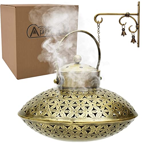 Appyhut 001 Hanging Incense Burner, Cone Charcoal Resin Incense Holder,Vintage Antique Home Room Wall Decor,House Warming Spiritual Reiki Yoga Meditation Gifts thumb #3