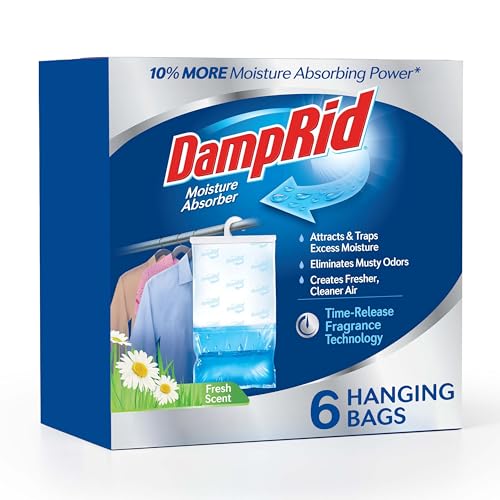 DampRid Fresh Scent Hanging Moisture Absorber, 15.4 oz., 6 Pack